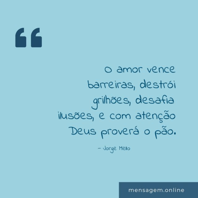 O amor vence barreiras
