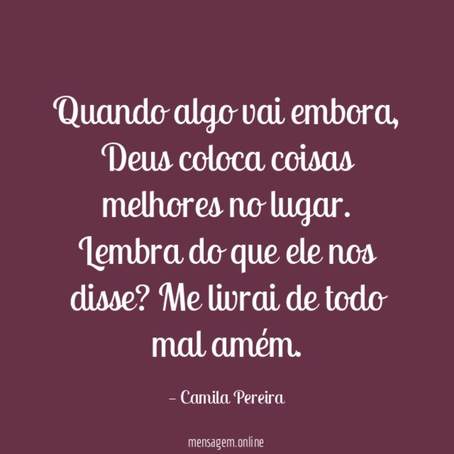 Quando algo vai embora