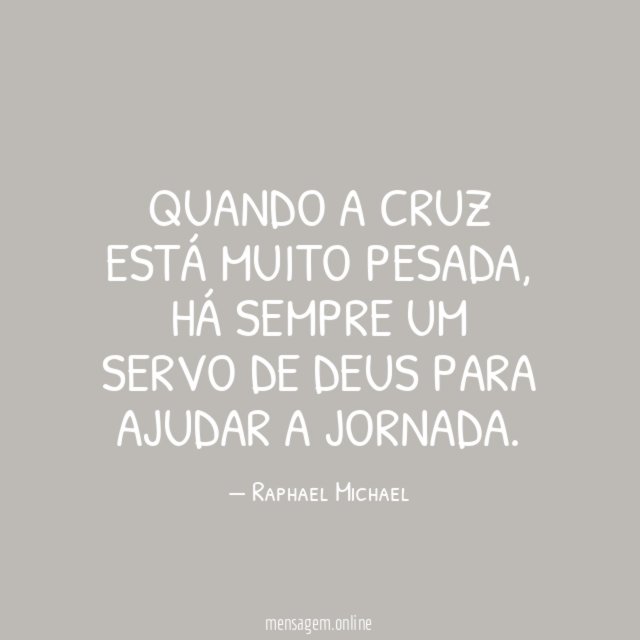 Quando a cruz está muito pesada