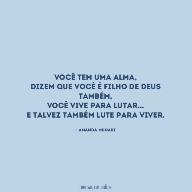 Você tem uma alma