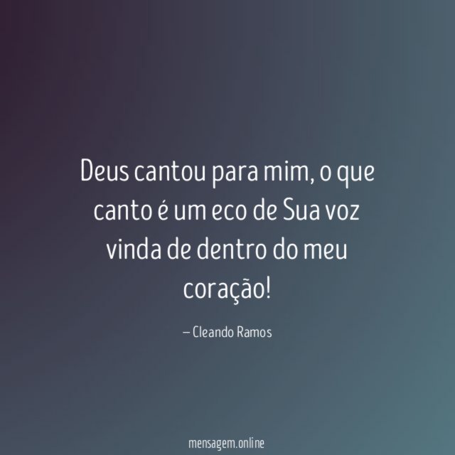 Deus cantou para mim
