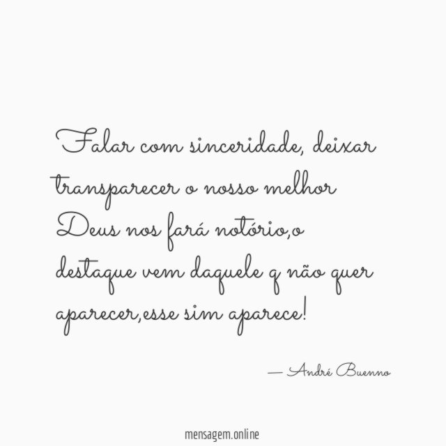 Falar com sinceridade