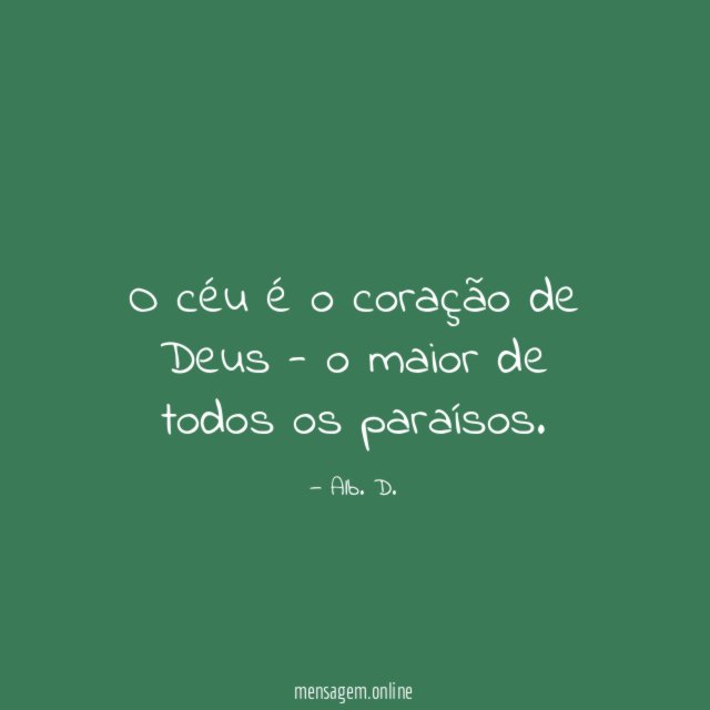 O céu é o coração de Deus -