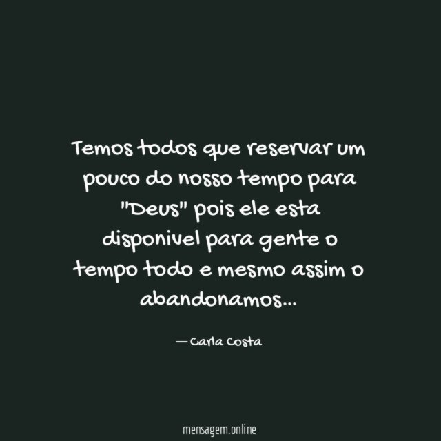Temos todos que reservar um pouco do nosso