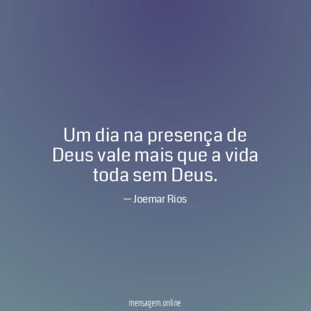 Um dia na presença de Deus vale mais