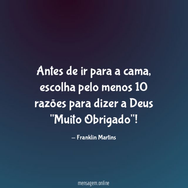 Antes de ir para a cama