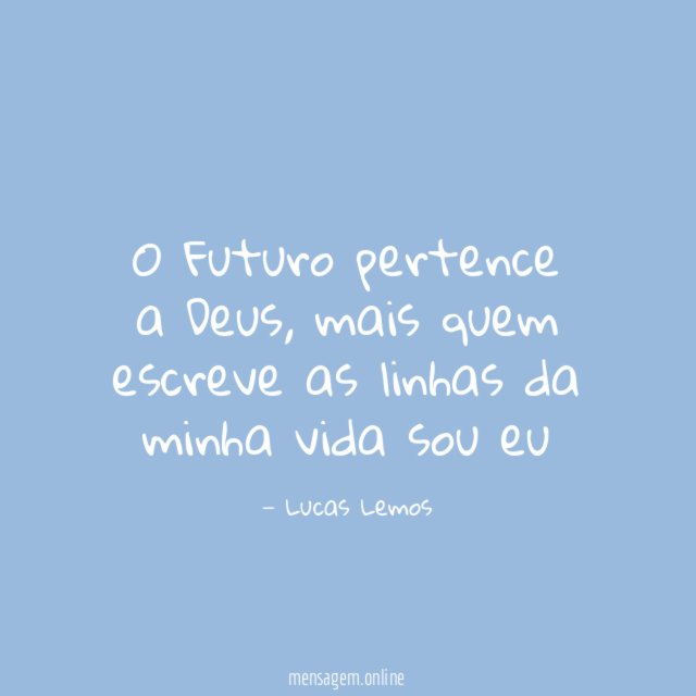 O Futuro pertence a Deus