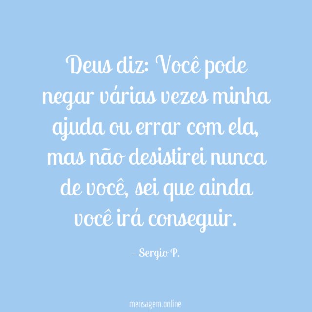 Deus diz