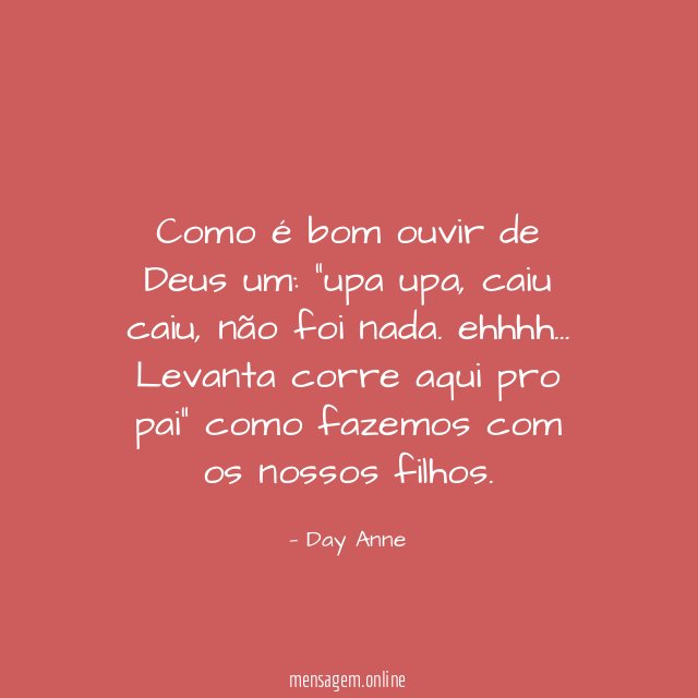 Como é bom ouvir de Deus um
