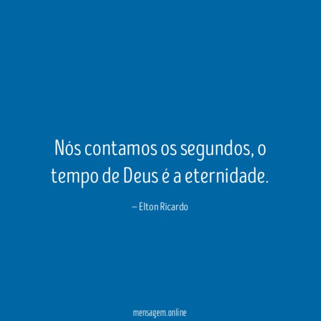 Nós contamos os segundos