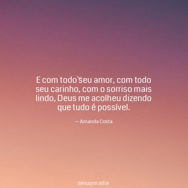 E com todo seu amor