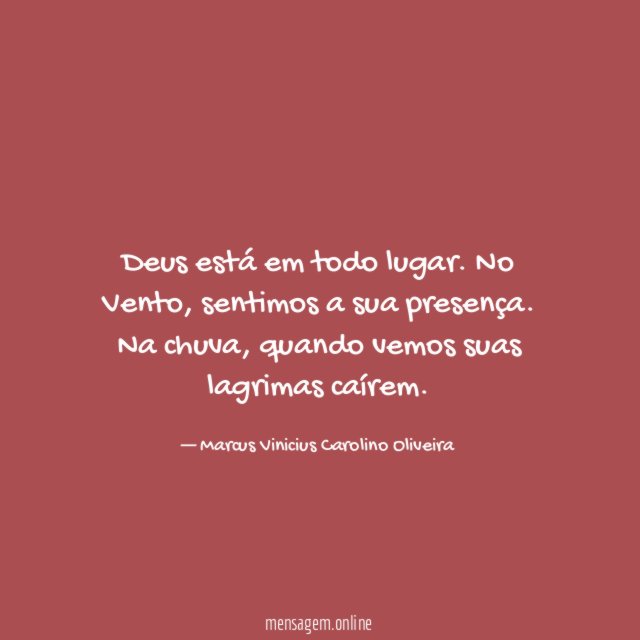 Deus está em todo lugar