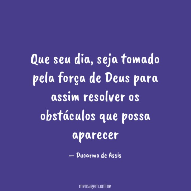 Que seu dia