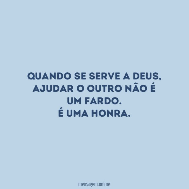 Quando se serve a Deus