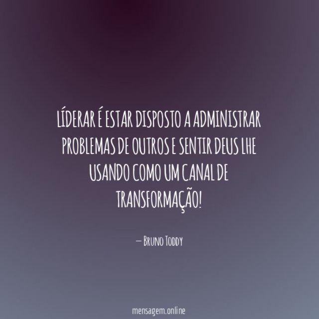 Líderar é estar disposto a administrar Problemas de