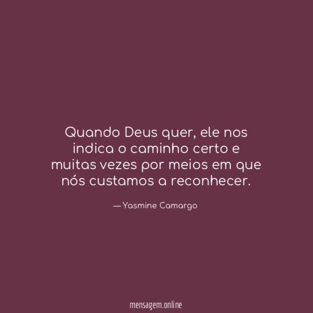 Quando Deus quer