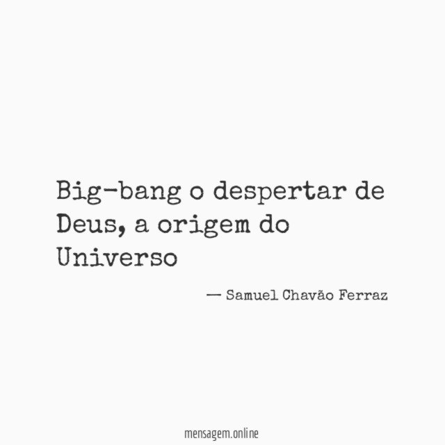 Big-bang o despertar de Deus