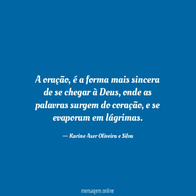 A oração