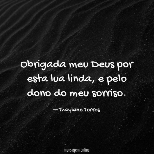 Obrigada meu Deus por esta lua linda