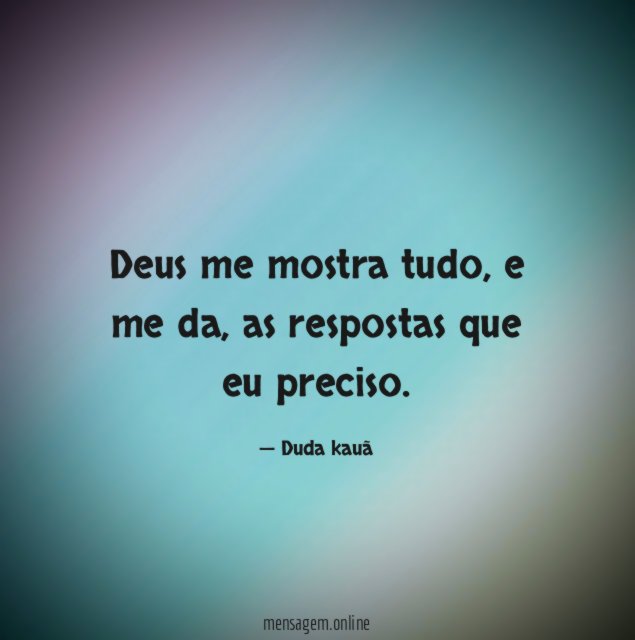 Deus me mostra tudo
