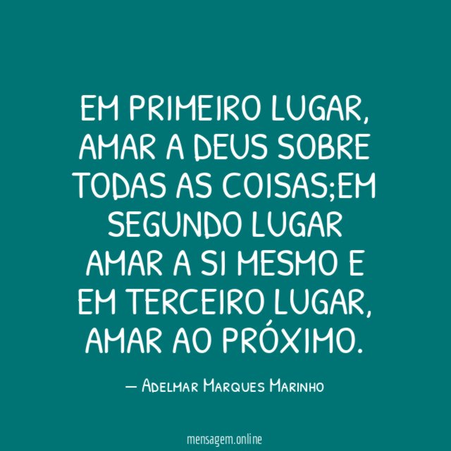 Em primeiro lugar