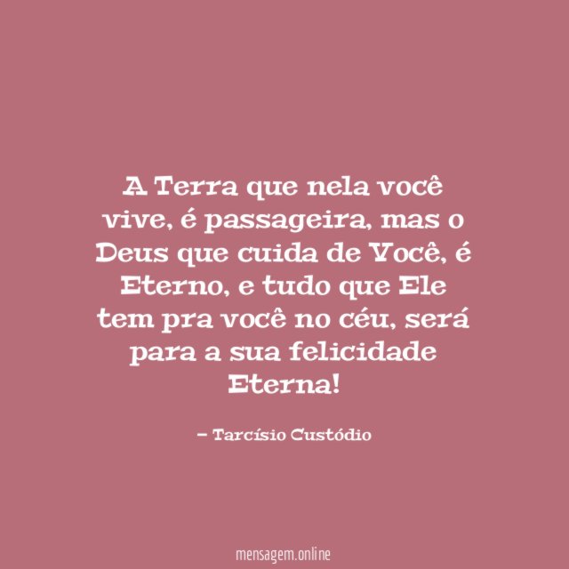 A Terra que nela você vive