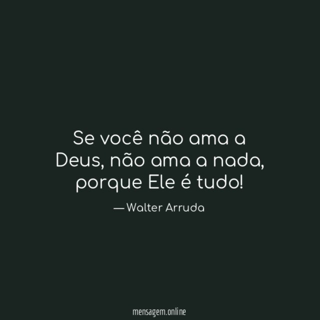 Se você não ama a Deus