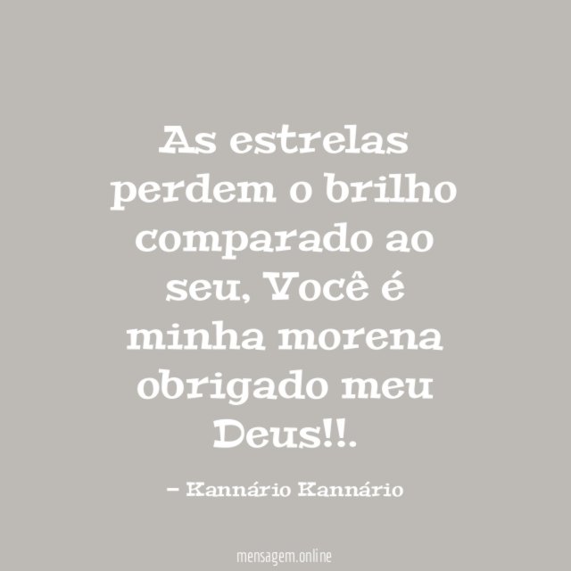 As estrelas perdem o brilho comparado ao seu