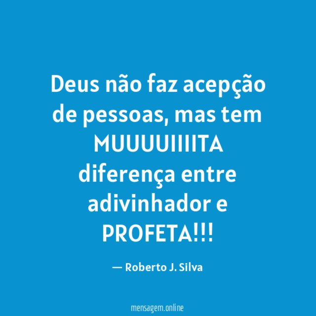 Deus não faz acepção de pessoas