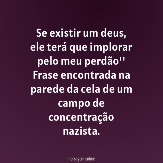 Se existir um deus