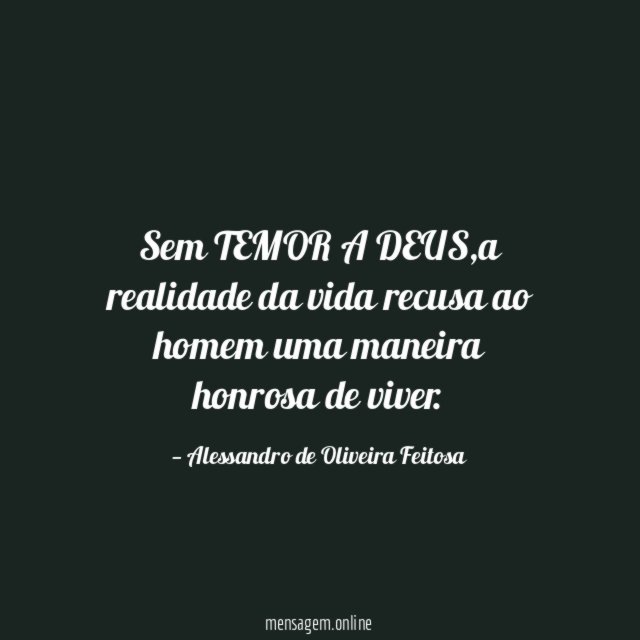 Sem TEMOR A DEUS