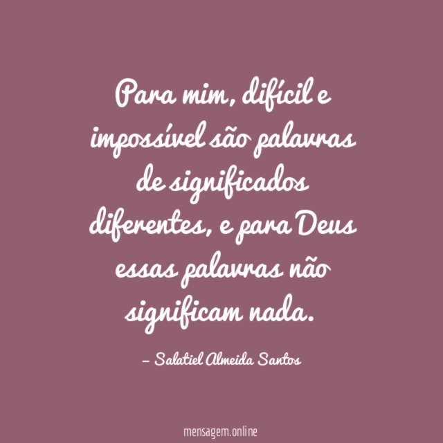 Para mim