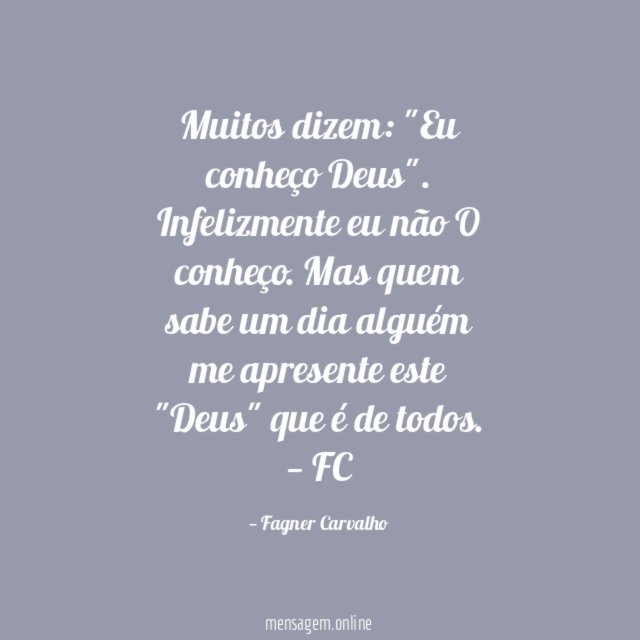 Muitos dizem