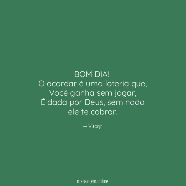 BOM DIA