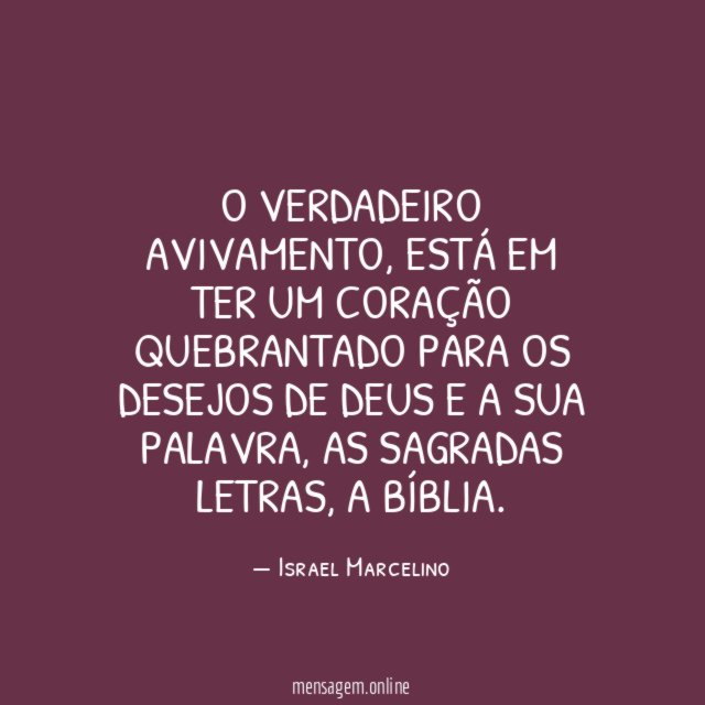 O verdadeiro Avivamento