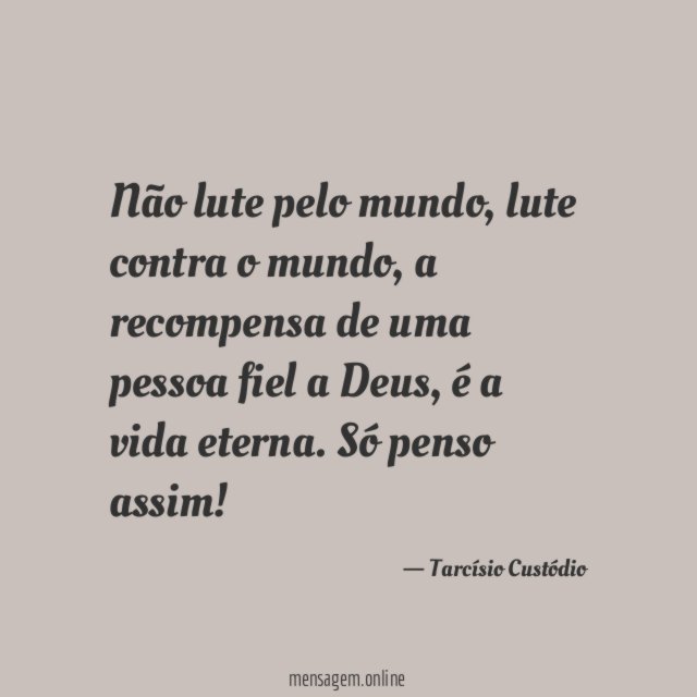Não lute pelo mundo