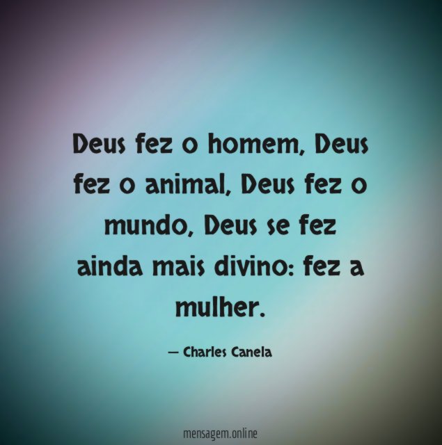 Deus fez o homem