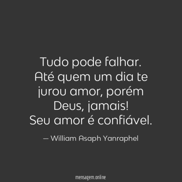 Tudo pode falhar