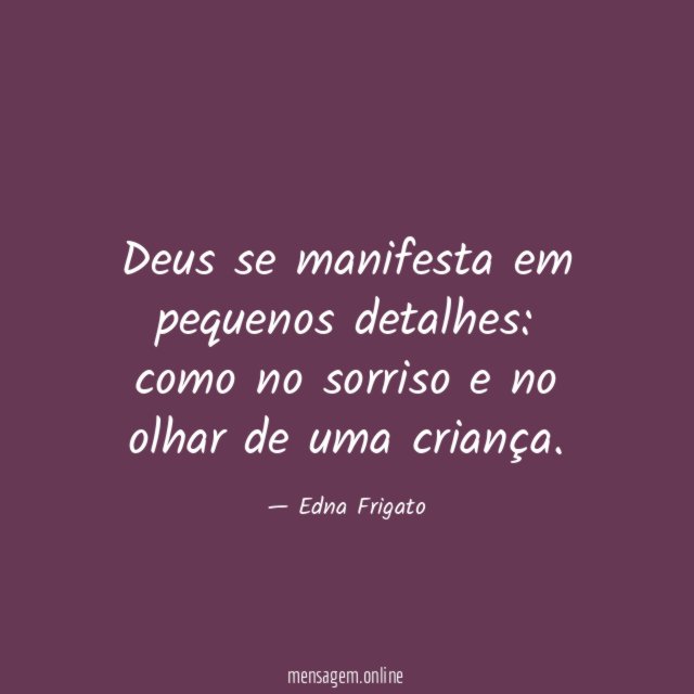Deus se manifesta em pequenos detalhes