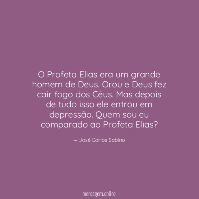 O Profeta Elias era um grande homem de Deus