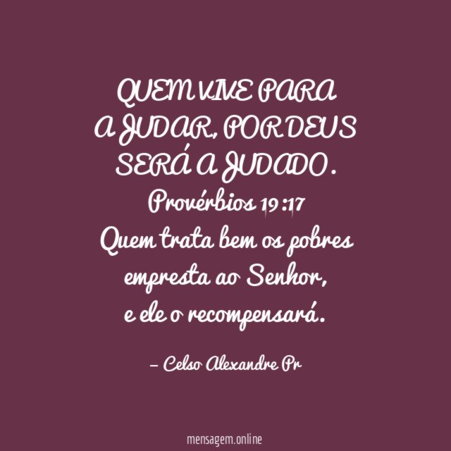 QUEM VIVE PARA AJUDAR