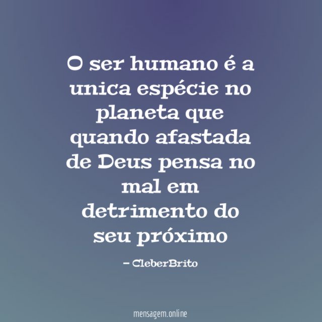 O ser humano é a unica espécie no