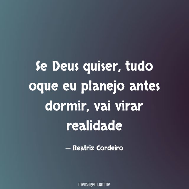 Se Deus quiser