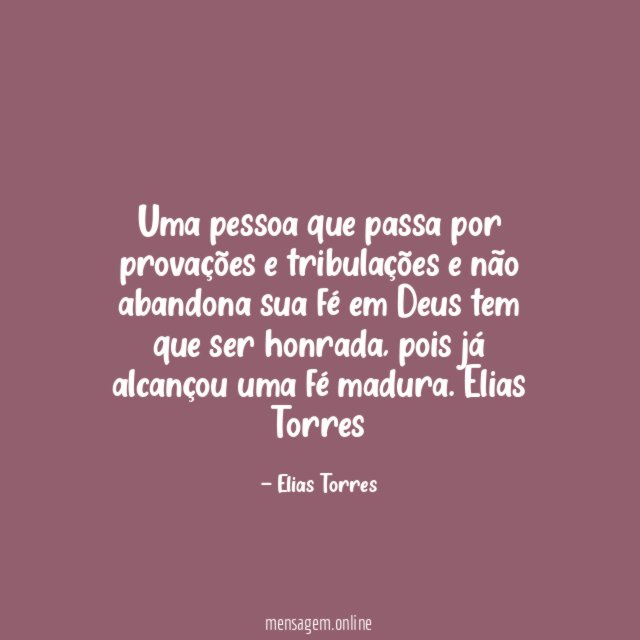 Uma pessoa que passa por provações e tribulações