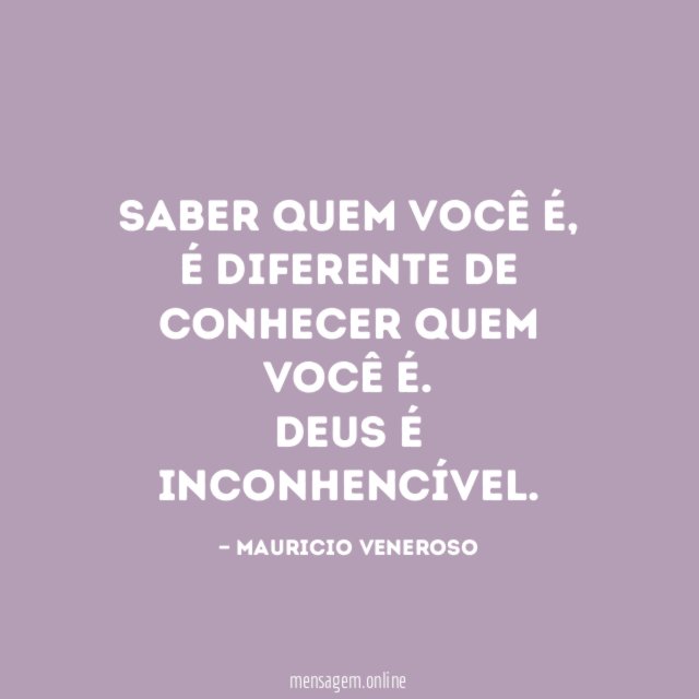 Saber quem Você É