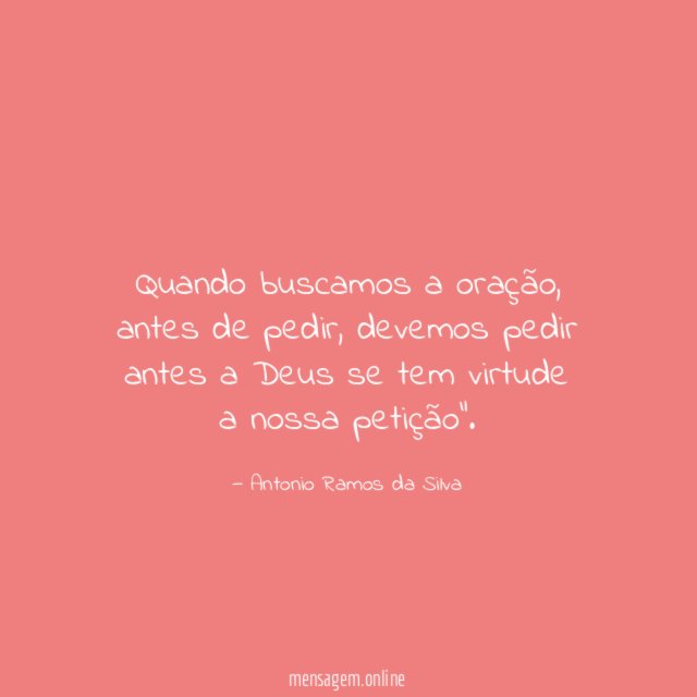 Quando buscamos a oração