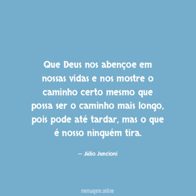 Que Deus nos abençoe em nossas vidas