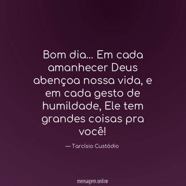 Bom dia
