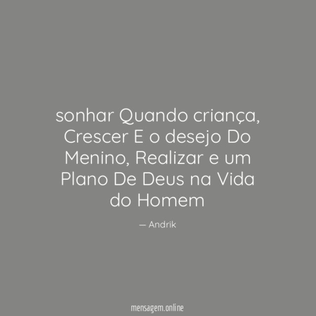 sonhar Quando criança