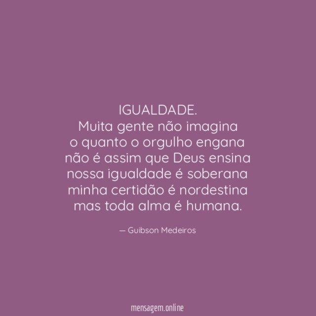 IGUALDADE.